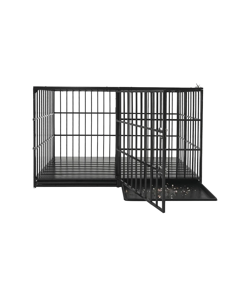Aostirmotor Extra Large Metal Dog Cage – 61" Heavy Duty Kennel for Large Dogs, Strong & Durable
