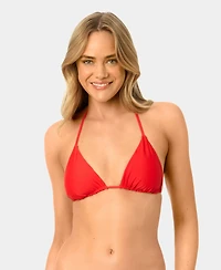 California Waves Women's Star and Stripe Reversible Triangle Swim Bikini Top