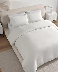 Vera Wang Crinkle Seersucker Solid 3-Pc. Duvet Cover Set