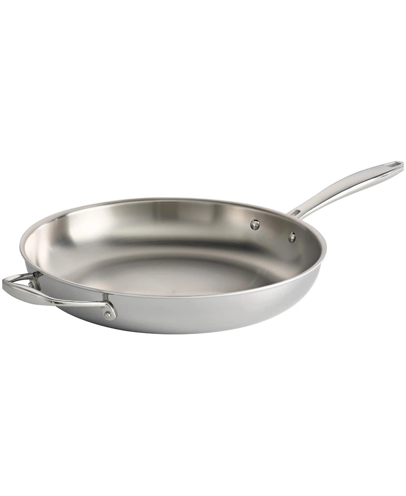 Tramontina Signature Tri-Ply Clad Stainless Steel 12-Inch Large Frying Pan with Helper Handle
