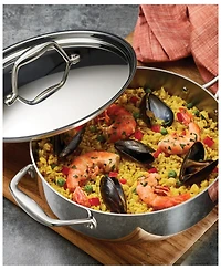 Tramontina Signature 3-Quart Tri-Ply Clad Stainless Steel Saute Pan with Lid