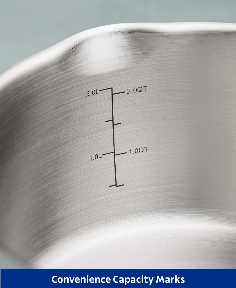 Tramontina Tempo Tri-Ply Base Stainless Steel 7-Pc. Cookware Set with Glass Lids