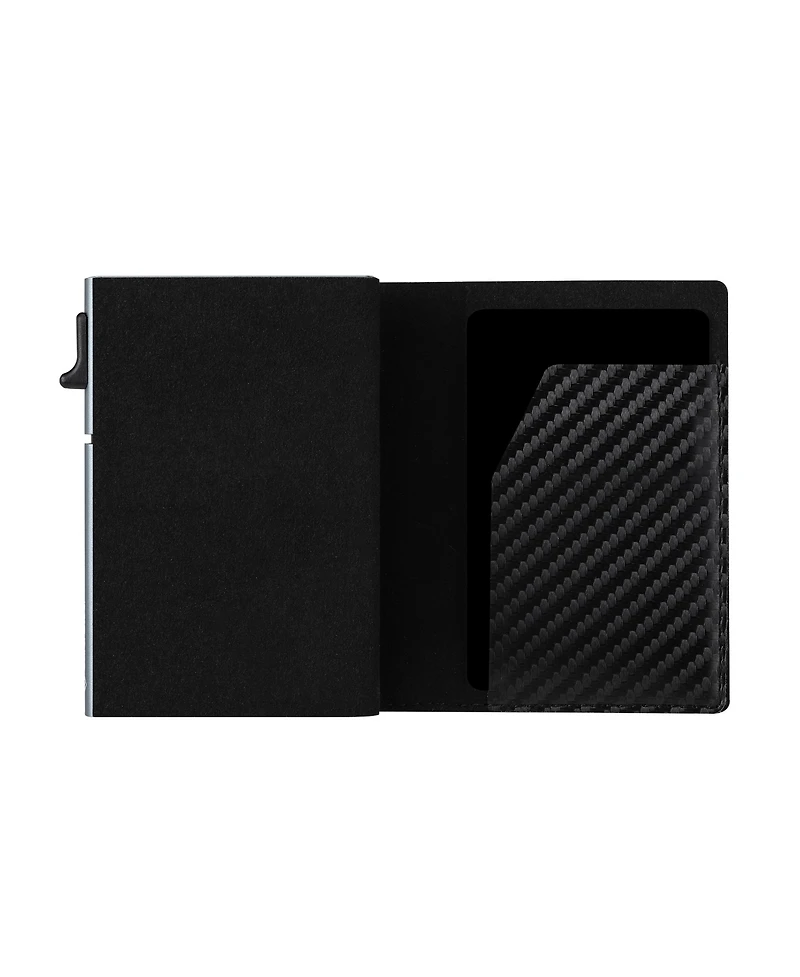 Conceal Plus Men's Card Block Slim Rfid Blocking Credit Card Wallet Pu Carbon