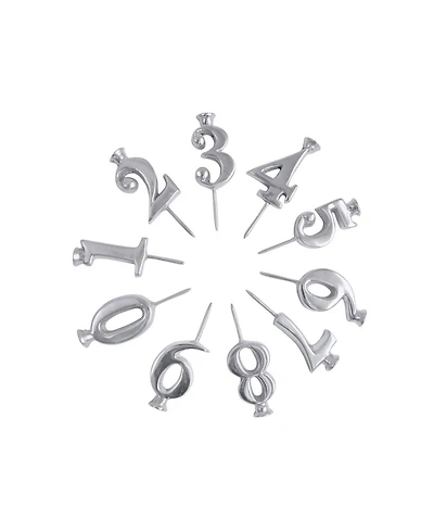 Mariposa Aluminum 10-Pc. Number Candle Holder Set