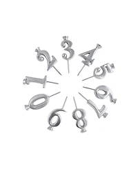 Mariposa Aluminum 10-Pc. Number Candle Holder Set