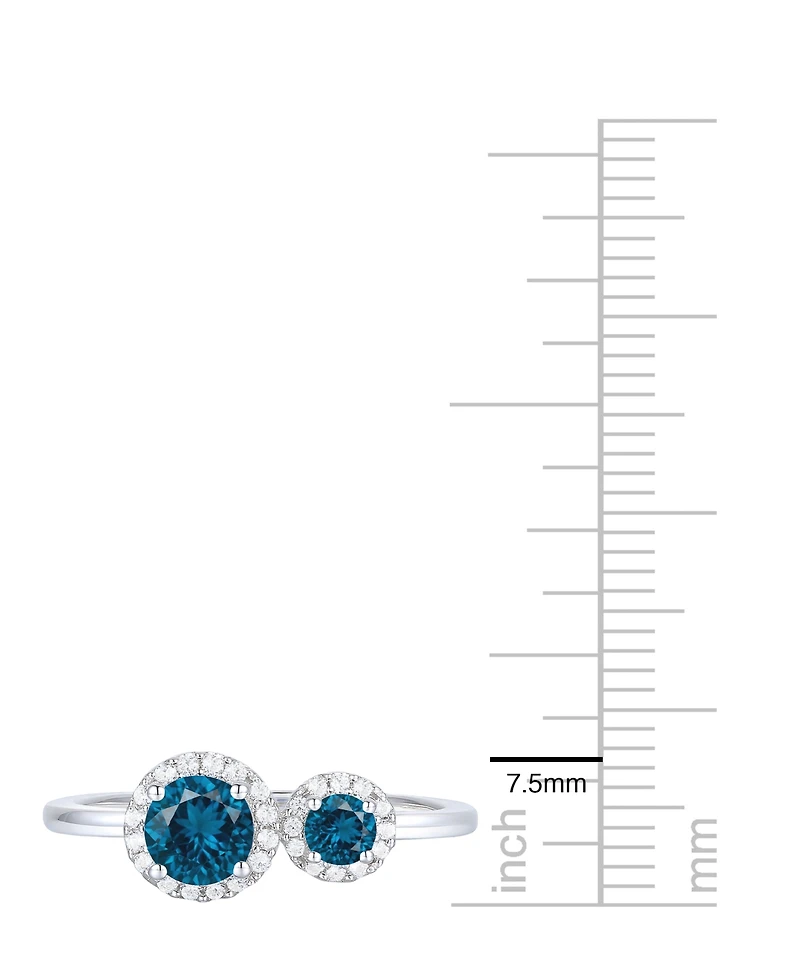 Macy's Lab Grown Opal (1/4 ct. t.w.) & White Sapphire (1/6 Ring 14k Gold Over Sterling Silver (Also Available Multi-Stones)