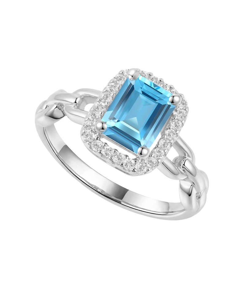 Macy's Amethyst (1-1/2 ct. t.w.) & Lab Grown White Sapphire (1/4 Ring 14k Gold Over Sterling Silver (Also Available Multi-Stones)