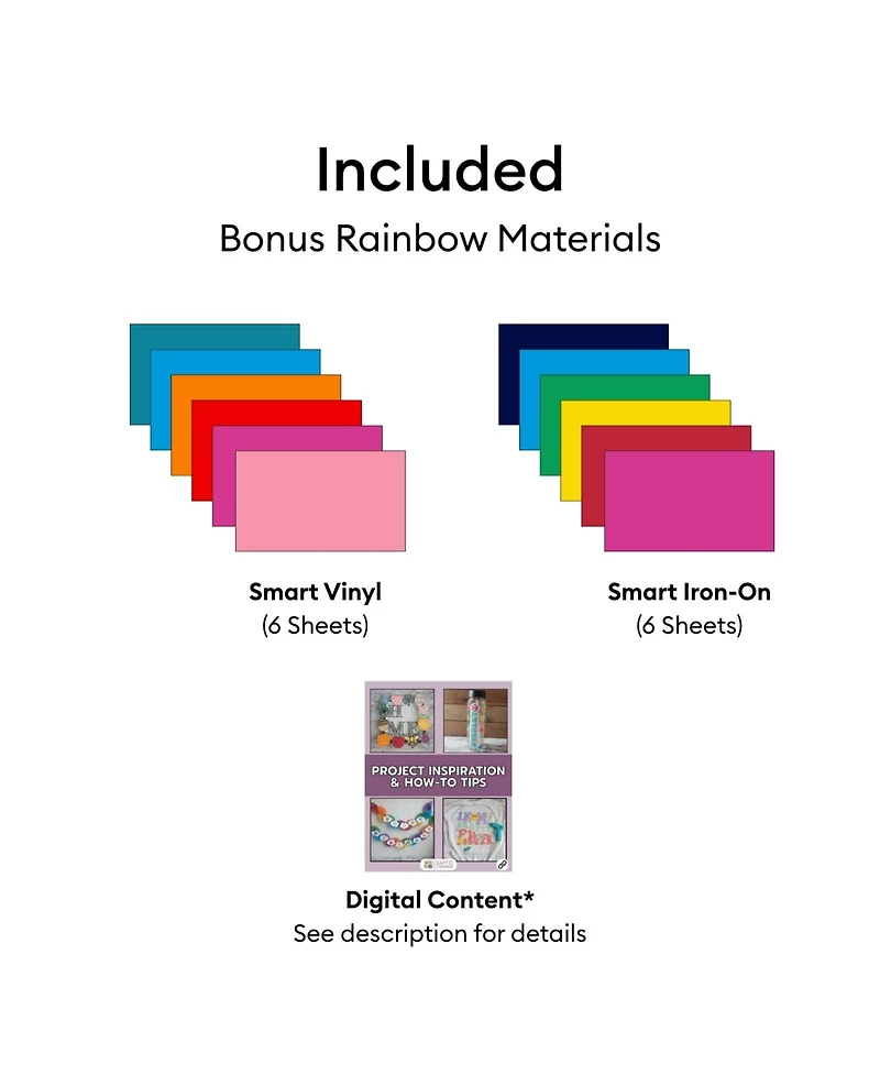 Cricut Explore 5 Crafting Machine Bundle with Smart Vinyl, Smart Iron-On Sheets and Digital Design eBook