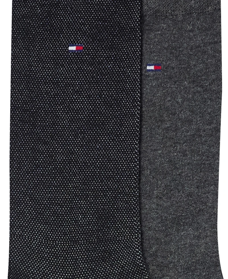 Tommy Hilfiger Men's Dress Reinforced Heel Crew Socks, 2-Pack