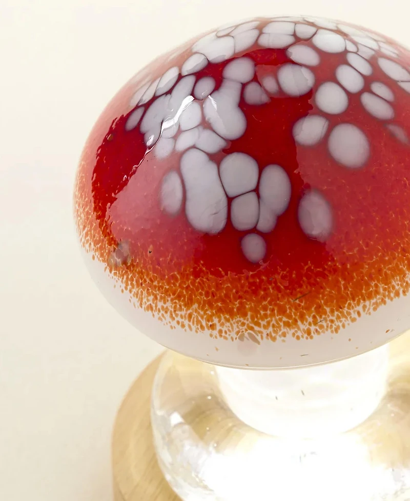 Uncommon Goods Handblown Glass Toadstool Table Lamp