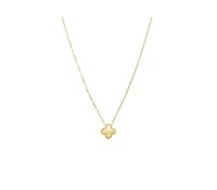 The Lovery Mini Gold Puffy Clover Necklace 14K Gold