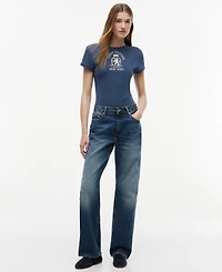 Tommy Hilfiger Women's Dye Crest Graphic Crewneck T-Shirt