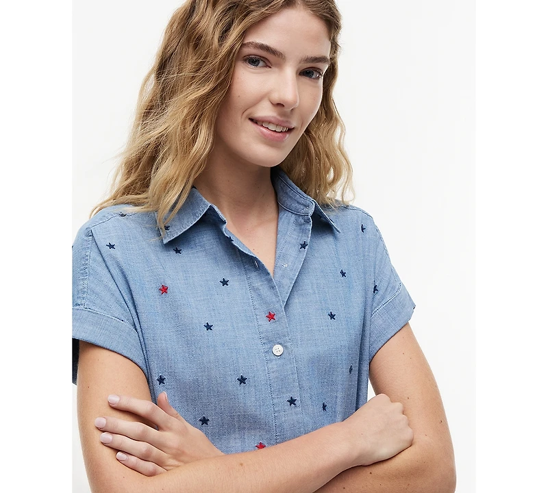 Tommy Hilfiger Women's Star Printed A-Line Dress