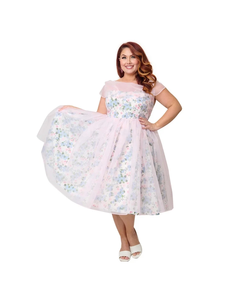 Unique Vintage Plus 1960s Modern Art Swing Dress
