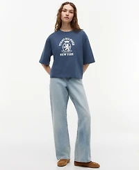 Tommy Hilfiger Women's Dye Crest Boxy Crewneck T-Shirt