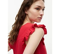 Tommy Hilfiger Women's Flutter-Sleeve V-Neck Blouse