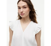 Tommy Hilfiger Women's Flutter-Sleeve V-Neck Blouse