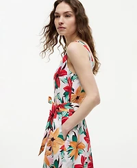 Tommy Hilfiger Women's Printed Belted Midi Dress