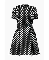 Ivonne Women's Polka Dot A-Line Short Dress