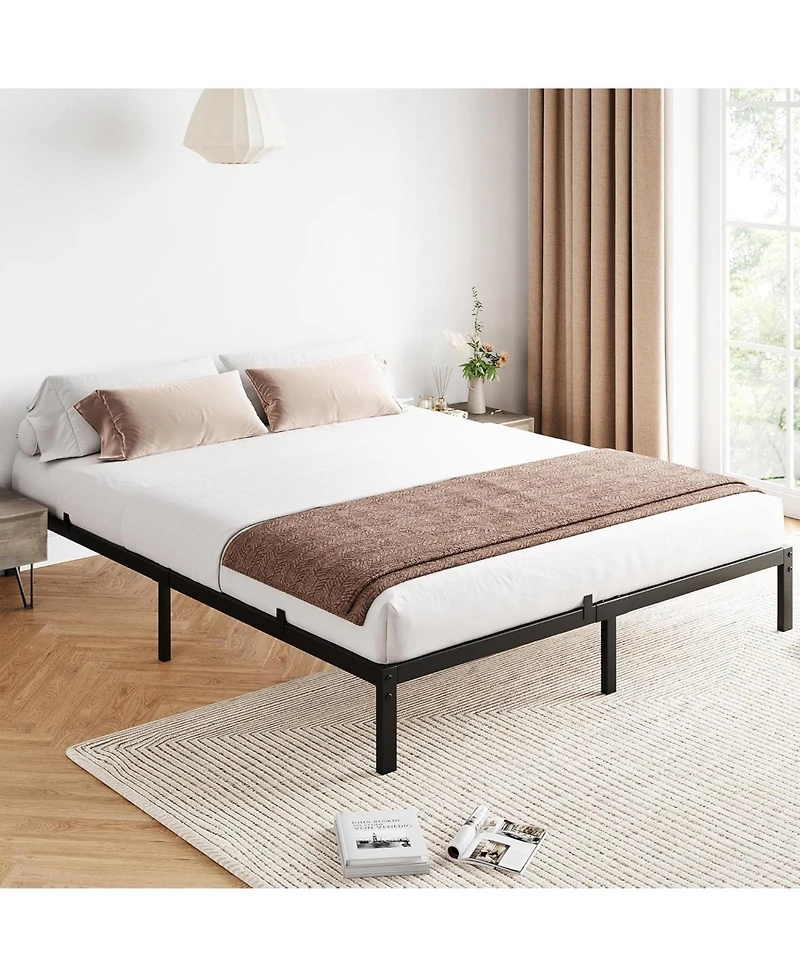 gaomon 10" Queen Metal Platform Bed Frame, Low Profile, Noise-Free, Easy Assembly, Mattress Base, No Box Spring