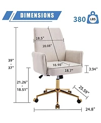Rainsken Striped Velvet Office Chair