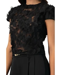 Ivonne Women's Drop Shoulder Fantasy Straight Top