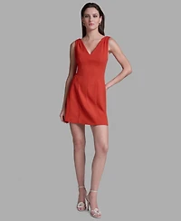 Bcbg Women's V-Neck Fit-and-Flare Mini Dress