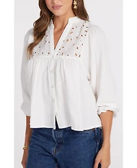 Bishop + Young Women's Flora Texture Pullover