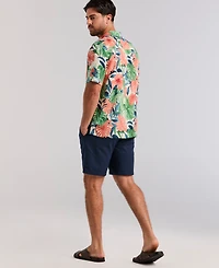 Cubavera Men's Botanical Print Viscose Shirt