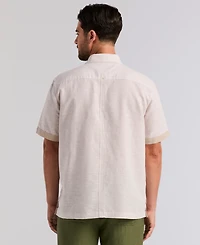 Cubavera Men's Cross-Dyed Short-Sleeve Pintucked Shirt