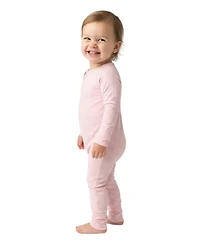 Motette Baby Girls Peony Stripe Bamboo Sleeper
