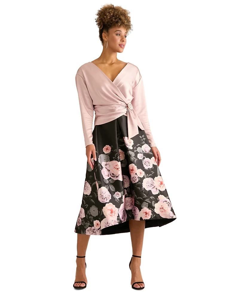 Muse Women's Printed Pleated Midi Skirt