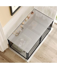 Aostirmotor 48" Large Dog Cage with Top, Indoor Pet Kennel for Medium Dogs and Puppies
