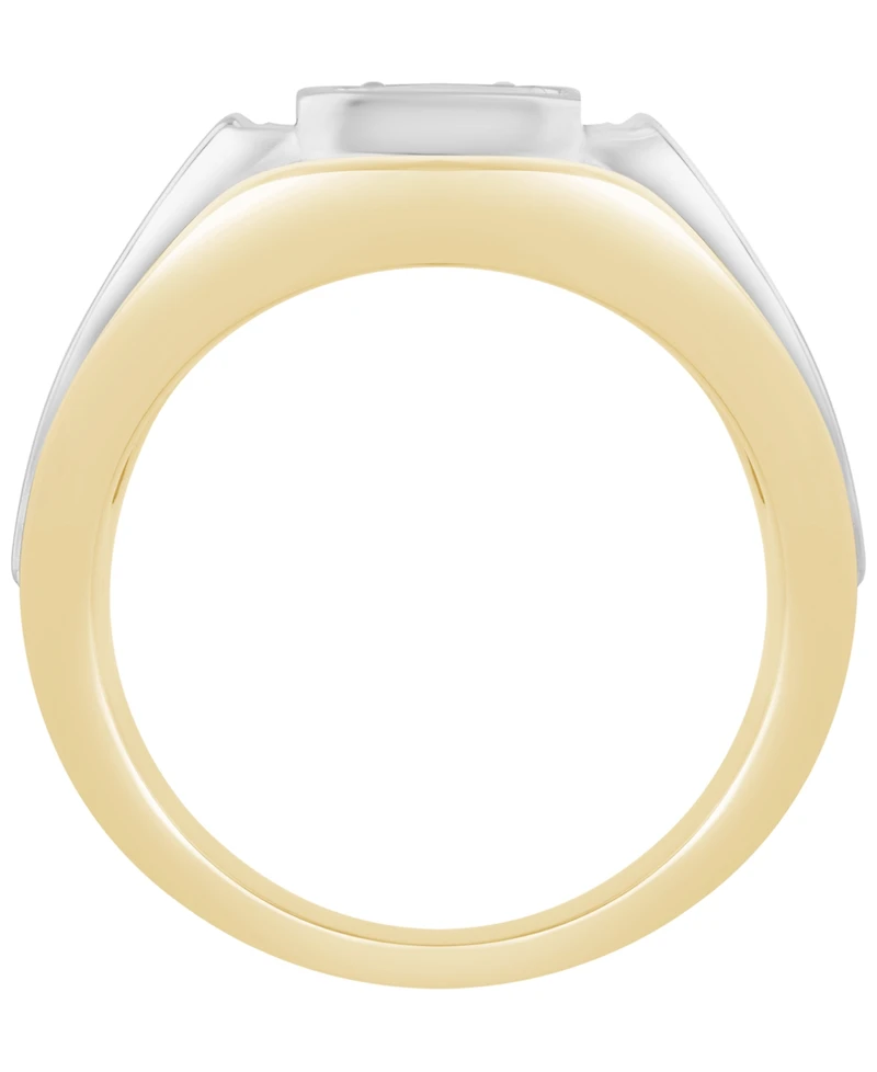 Macy's Men's Lab Grown Diamond Ring (1 ct. t.w.) Gold Vermeil & Sterling Silver