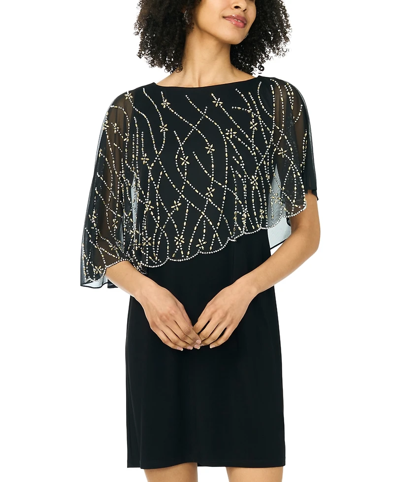 Msk Petite Crewneck A-Line Dress