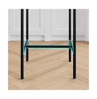 gaomon 4 Bar Stools Set, 25.5" Leather Counter Stools with Back and Metal Legs, Kitchen Island Seating