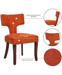 Rainsken Modern Wooden Dining Chairs Set of 2