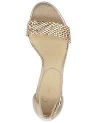 Jessica Simpson Women's Sahino Block Heel Rhinestone Dress Sandals