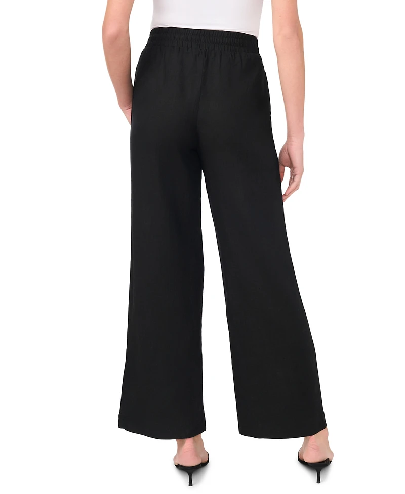 CeCe Women's Wide-Leg Pull-On Pants