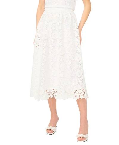 CeCe Women's Lace A-Line Midi Skirt