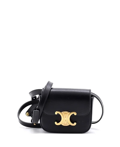 Pre-Owned Celine Mini Triomphe Shoulder Bag Smooth Calfskin