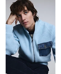 Desigual Men's Double zipper knit sweater