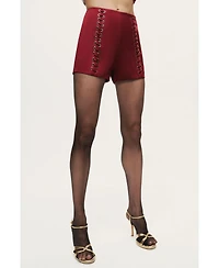 Nocturne Women's Twin-Lace High-Waist Shorts