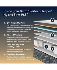 Serta Perfect Sleeper Cascade Bluff 14.5" Firm Hybrid Tight Top Mattress, California King
