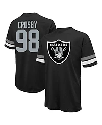 Majestic Threads Men's Maxx Crosby Black Las Vegas Raiders Name Number Oversize Fit T-Shirt