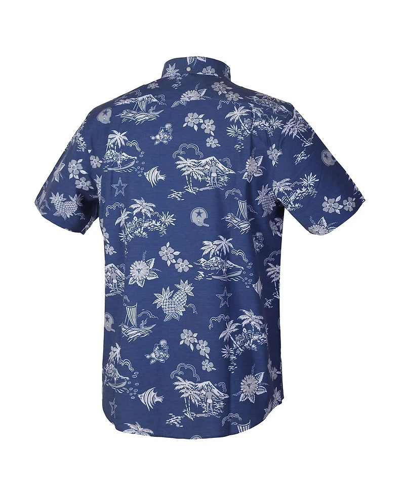 Reyn Spooner Men's Navy Dallas Cowboys Throwback Kekai Performance Button-Down Shirt