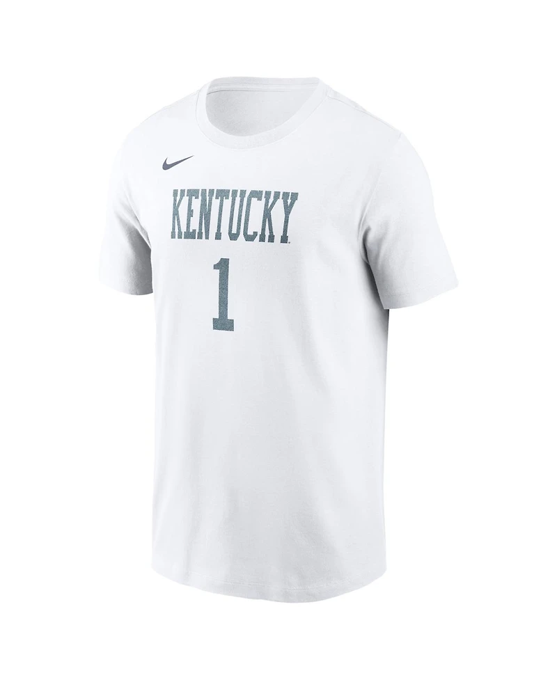 Nike Men's Devin Booker White Kentucky Wildcats Alternate Denim Name Number T-Shirt