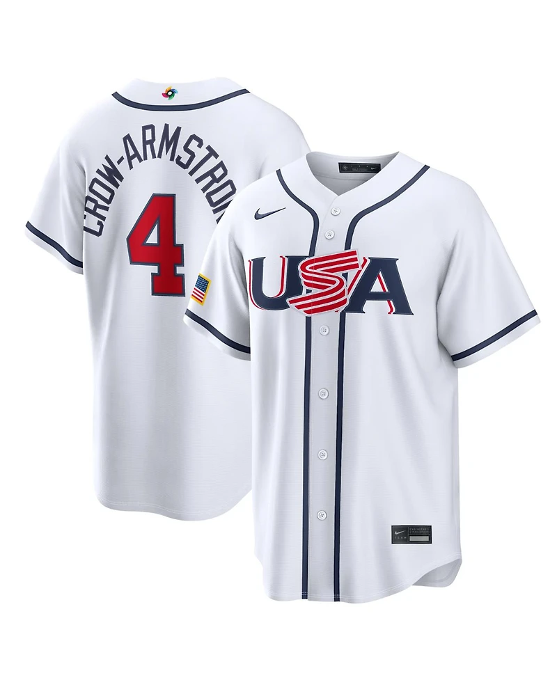 Nike Men's Pete Crow-Armstrong White Usa Baseball 2026 World Classic Home Stadium Jersey