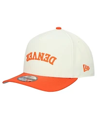 New Era Men's Cream Denver Broncos Upside Down 9FIFTY A-Frame Snapback Hat
