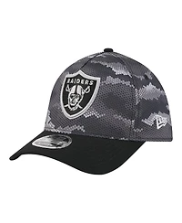 New Era Men's Black Las Vegas Raiders Camo A-Frame 39THIRTY Flex Hat